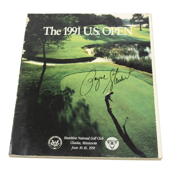 Payne Stewart Signed 1991 US Open at Hazeltine GC Official Program JSA ALOA