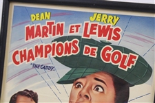 Dean Martin & Jerry in 'The Caddy' French Movie Poster - Framed