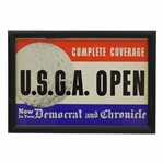U.S.G.A. Open Complete Coverage Democrat and Chronicle Broadside - Framed