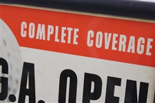 U.S.G.A. Open Complete Coverage Democrat and Chronicle Broadside - Framed