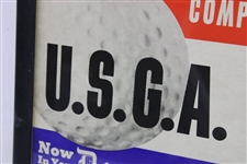U.S.G.A. Open Complete Coverage Democrat and Chronicle Broadside - Framed
