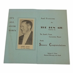 c. 1958 Oh-Oh Bonnie Has Read About You Folded Card of Congratulations To Bobby Jones