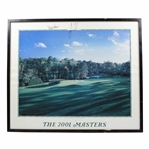 Tiger Woods Signed 2001 Masters Tournament Commemorative Poster - Framed JSA ALOA