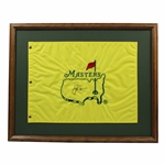 Jack Nicklaus Signed Undated Masters Embroidered Flag - Framed PSA/DNA #Z99844
