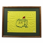 Gary Player Signed Undated Masters Embroidered Flag - Framed JSA #R90936