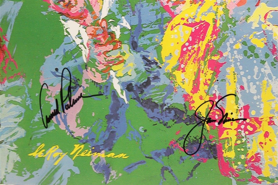 Arnold Palmer & Jack Nicklaus Signed Great of Golf by LeRoy Neiman JSA FULL #Z99481