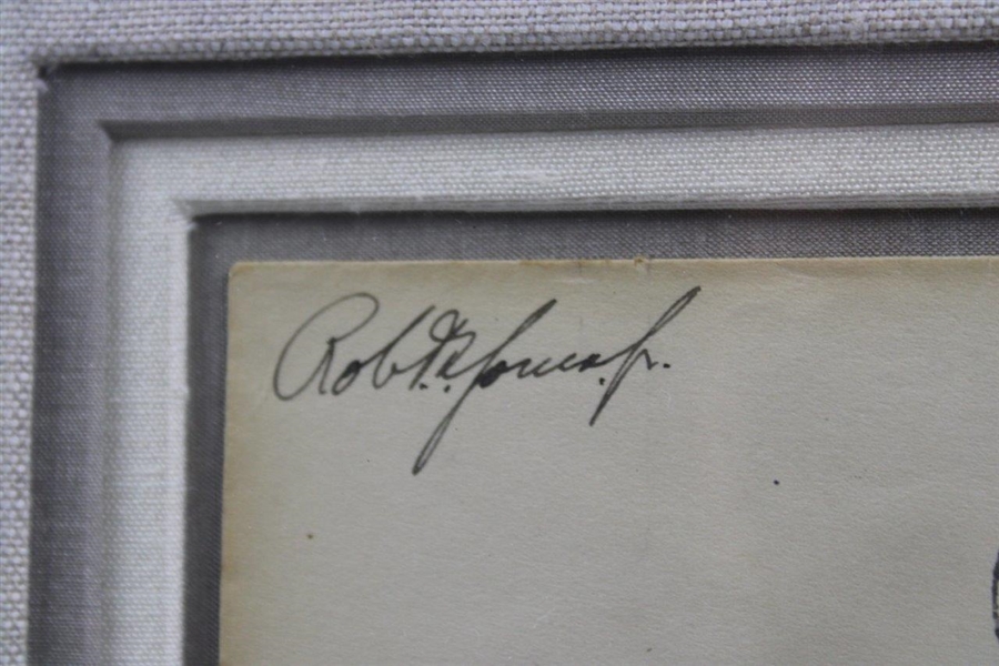 Vintage Bobby Jones Signed Cachet with 1936 Augusta Photo & Nameplate - Framed JSA ALOA