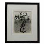 Bobby Jones Signed Follow Through Photo in Ballpoint Pen - Framed JSA ALOA