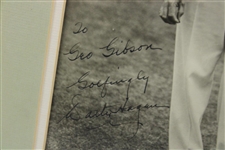 Walter Hagen Signed Large Sepia Tone Photo Photo - Framed JSA ALOA
