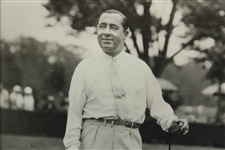 Walter Hagen Signed Large Sepia Tone Photo Photo - Framed JSA ALOA