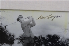 Ben Hogan Signed Follow-Thru Swing Photo - Framed JSA ALOA