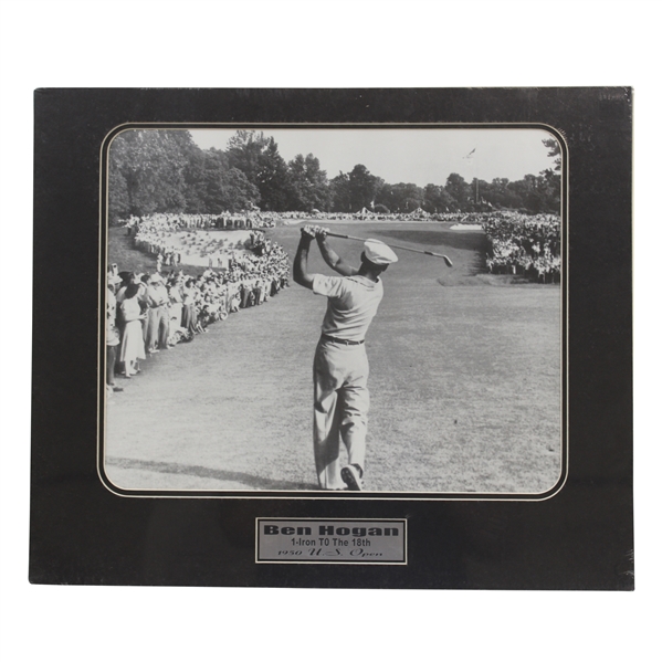 Ben Hogan '1-Iron to the 18th - 1950 US Open' Matted Poster