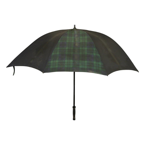 Classic Masters Tournament Well Used Plaid & Solid Color Umbrella