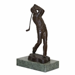 Jack Nicklaus Follow Through Bronze Sculpture on Marble Plinth