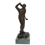 Jack Nicklaus Follow Through Bronze Sculpture on Marble Plinth