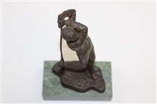 Jack Nicklaus Follow Through Bronze Sculpture on Marble Plinth