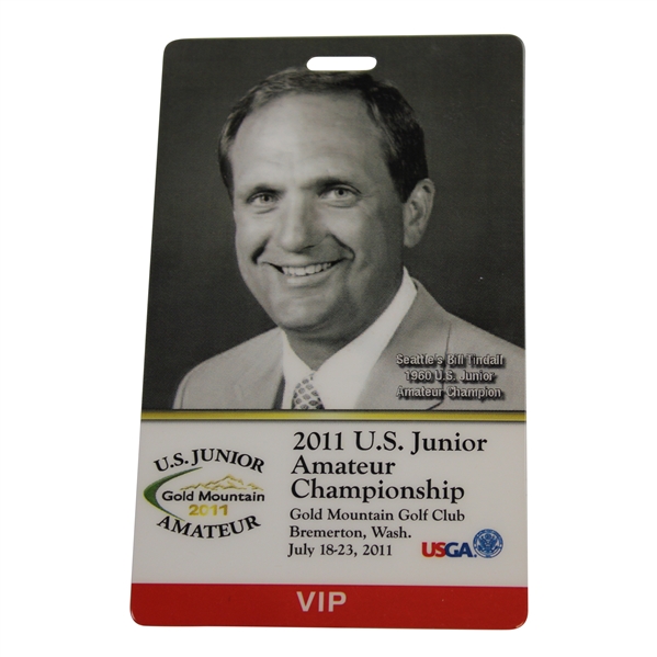 2011 US Junior Amateur at Gold Mountain GC SERIES VIP Badge - Jordan Spieth Win 