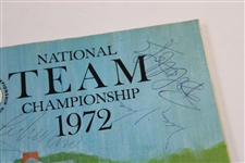 Palmer, Hope, Player & others Signed 1972 National Team Championship Program JSA ALOA