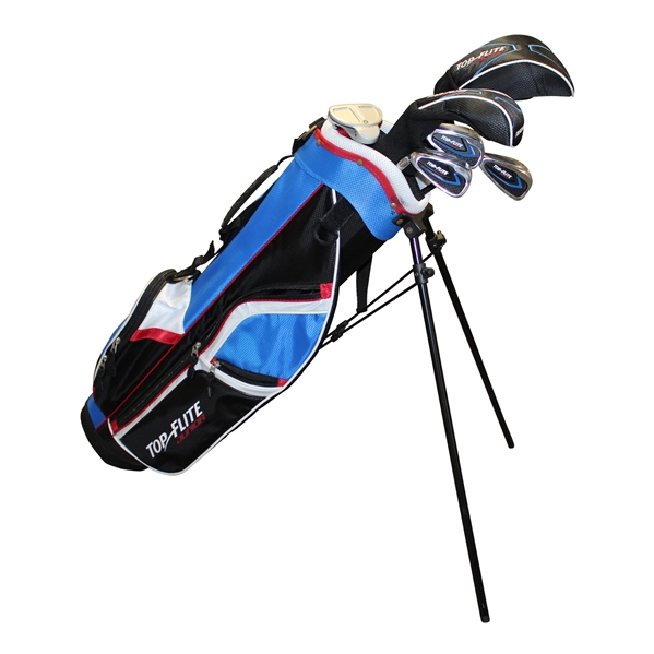 Top-Flite Junior Left-Handed Irons & Woods Set with Odyssey Two-Ball Putter - Used