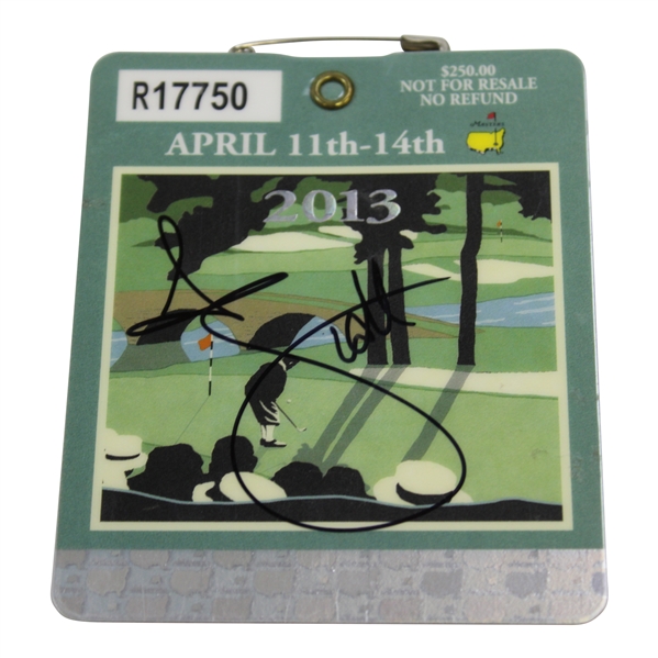 Adam Scott Signed 2013 Masters SERIES Badge #R17750 JSA ALOA