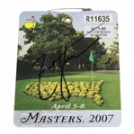 Zach Johnson Signed 2007 Masters SERIES Badge #R11635 JSA ALOA