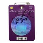 Vijay Singh Signed 2000 Masters SERIES Badge #Q02019 JSA ALOA