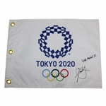 Xander Schauffele Signed Replica Tokyo 2020 Flag with Gold Medal 21 Inscription JSA ALOA