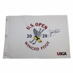 Bryson Dechambeau Signed 2020 US Open at Winged Foot Embroidered Flag JSA ALOA