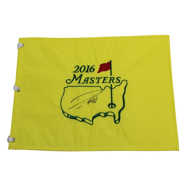 Danny Willett Signed 2016 Masters Tournament Embroidered Flag JSA ALOA