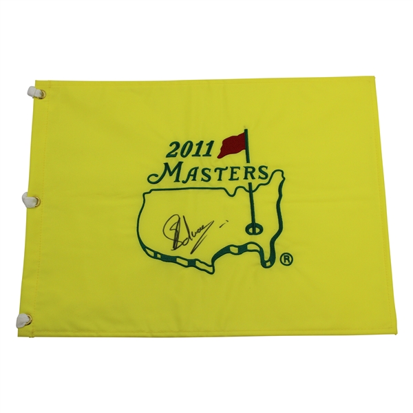 Charl Schwartzel Signed 2011 Masters Embroidered Flag JSA ALOA