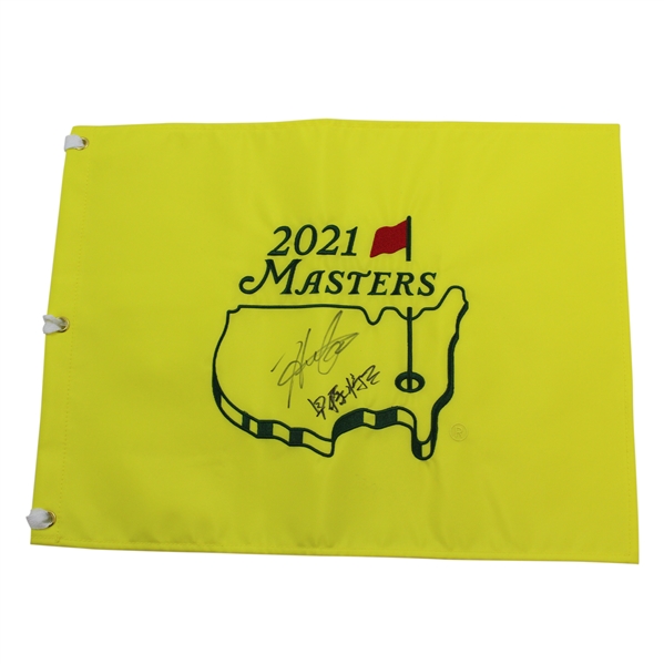 Hideki Matsuyama & Shota Signed 2021 Masters Tournament Flag JSA ALOA