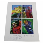 David Frost Signed Leroy Neiman Illustration of Jack Nicklaus, Arnold Palmer, Gene Sarazen, & Sam Snead