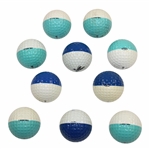 Ten (10) PING Two-Tone Colored Golf Balls - Blue/White/Lt Blue
