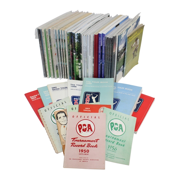 Group of Forty-Eight (48) Golf Publications Inc. Programs, Record Books, Journals & more