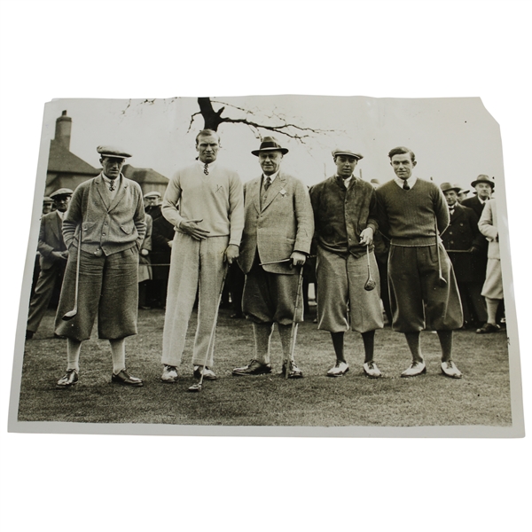 1929 Ryder Cup at Moortown Whitcombe/Compston vs Turnesa/Farrell Wire Photo