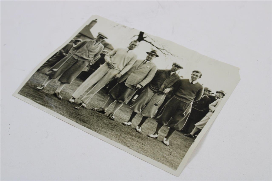 1929 Ryder Cup at Moortown Whitcombe/Compston vs Turnesa/Farrell Wire Photo