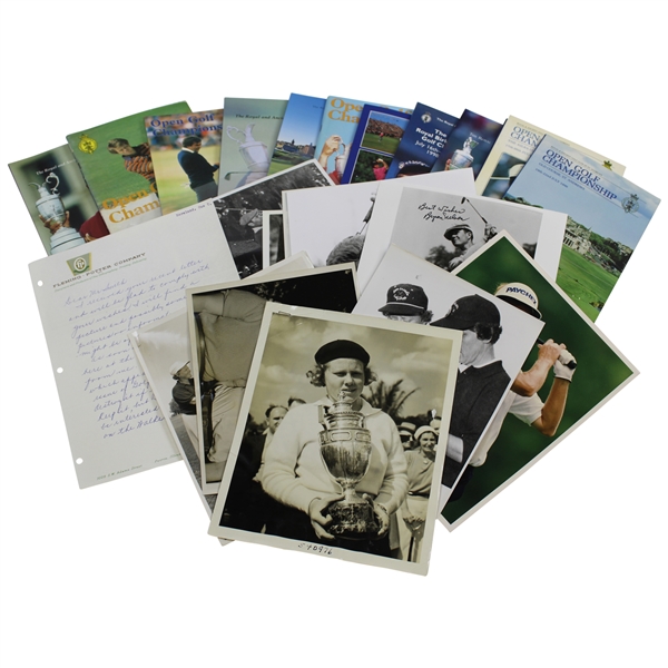 Assorted OPEN Championship Official Programs with Lady Golfer Wire Photos