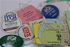 Large Grouping of LPGA Majors Badges, Pinbacks, Tickets, Scorecard & more