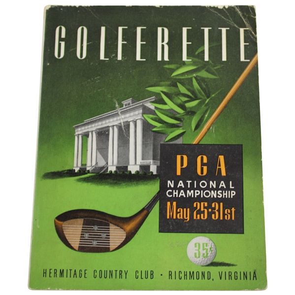 1949 PGA Championship at Hermitage CC Program - Sam Snead Winner