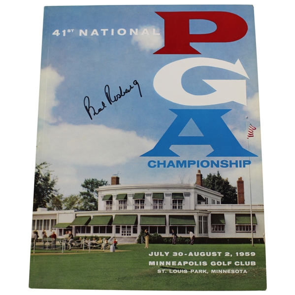 1959 PGA Championship at Minneapolis GC Program Signed by Winner Bob Rosberg JSA ALOA