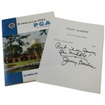 1961 PGA Championship at Olympia Fields Program with Winner Jerry Barber Signed Sheet JSA ALOA