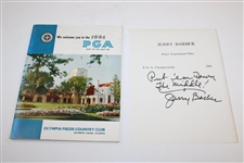 1961 PGA Championship at Olympia Fields Program with Winner Jerry Barber Signed Sheet JSA ALOA
