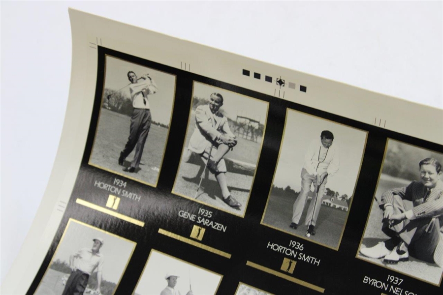 Ltd Ed 1995 Champions of Golf Masters Collection Uncut Sheet of Golf Cards 819/5000