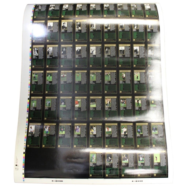 Ltd Ed 1995 Champions of Golf Masters Collection Uncut Sheet of Golf Cards 819/5000