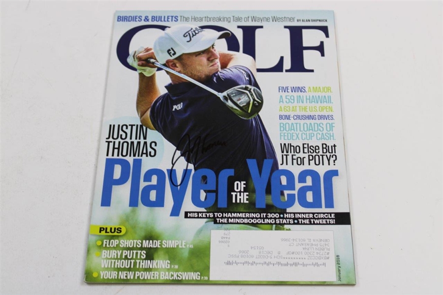 Thomas, Day, Bradley & Duval Signed Golf Digest/SI/GOLF Magazines JSA ALOA