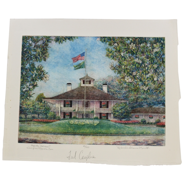 Fred Couples Signed Augusta National View from Magnolia Lane Ltd Ed 50/150 Matted Print JSA ALOA