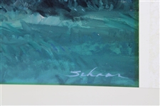 Tom Kite Signed Pebble Beach Print - Matted JSA ALOA