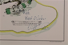 Nick Faldo Signed The Old Course St. Andrews Matted Print JSA ALOA