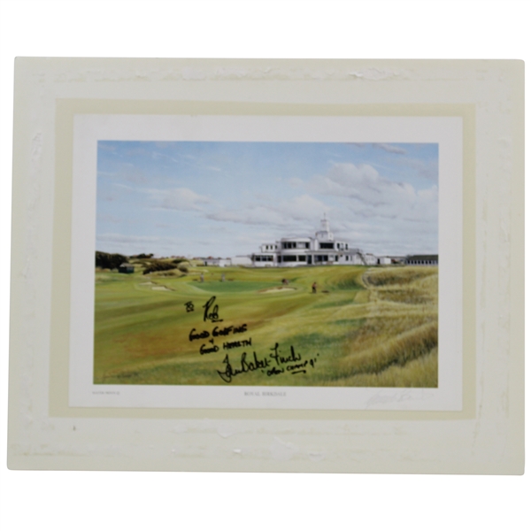 Ian Baker-Finch Signed Royal Birkdale Graeme Baxter Matted Print JSA ALOA
