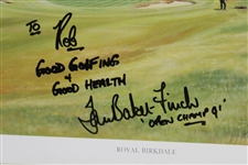 Ian Baker-Finch Signed Royal Birkdale Graeme Baxter Matted Print JSA ALOA